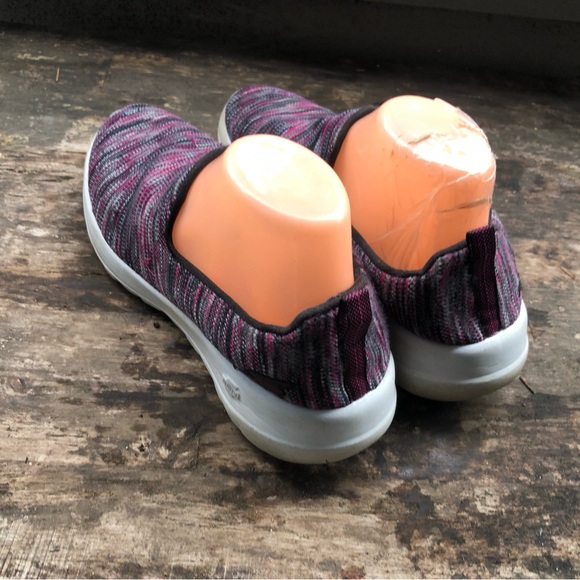 Skechers Go Walk Joy Terrific Black Pink Womens Slip On Comfort Shoes Size 9 - Picture 10 of 11